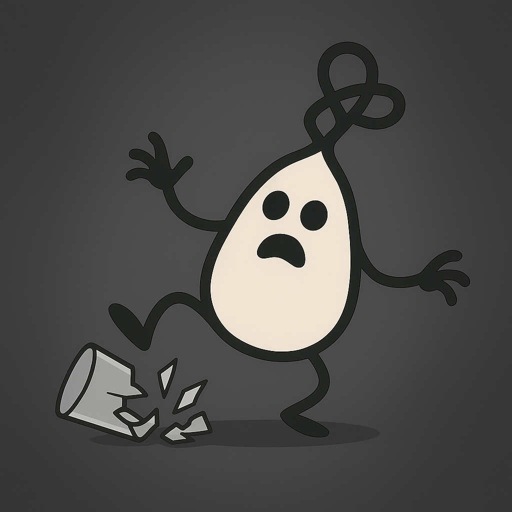 Driplet breaking a glass